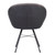 Armen Living Glacier Contemporary Dining Chair in Grey Powder Coated Finish and Grey Velvet