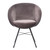 Armen Living Glacier Contemporary Dining Chair in Grey Powder Coated Finish and Grey Velvet