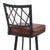 Giselle Contemporary 30" Bar Height Barstool in Matte Black Finish and Vintage Coffee Faux Leather