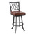 Giselle Contemporary 30" Bar Height Barstool in Matte Black Finish and Vintage Coffee Faux Leather