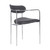 Gwen Contemporary Dining Chair in Chrome Finish with Grey Faux Leather - Set of 2