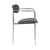 Gwen Contemporary Dining Chair in Chrome Finish with Grey Faux Leather - Set of 2