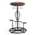 Armen Living Harlem Adjustable Industrial Metal Bicycle Barstool in Industrial Gray finish with Wrangler Fabric
