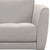 Armen Living Hope Contemporary Chair in Genuine Dove Grey Leather with Black Metal Legs
