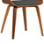 Armen Living Ivy Mid-Century Dining Chair in Charcoal Fabric with Walnut Wood