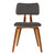 Armen Living Jaguar Mid-Century Dining Chair in Walnut Wood and Charcoal Fabric