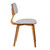 Armen Living Jaguar Mid-Century Dining Chair in Walnut Wood and Gray Fabric