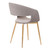 Jocelyn Mid-Century Grey Dining Accent Chair with Gold Metal Legs