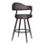Armen Living Justin 26" Counter Height Barstool in Brown Powder Coated Finish and Vintage Brown Faux Leather