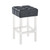 Armen Living Kara Contemporary 26" Counter Height Barstool in Grey Faux Leather with Acrylic Legs