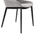 Kenna Modern Dining Chair in Matte Black Finish and Gray Fabric - Set of 2