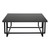 Armen Living Logan Contemporary Coffee Table with Black Iron Finish and Grey Wood Top