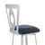 Lola Contemporary 26" Counter Height Barstool in Brushed Stainless Steel Finish and Grey Faux Leather