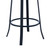 Lola Contemporary 26" Counter Height Barstool in Matte Black Finish and Grey Faux Leather