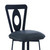 Lola Contemporary 26" Counter Height Barstool in Matte Black Finish and Grey Faux Leather