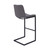 Lucas Contemporary 26" Counter Height Barstool in Black Powder Coated Finish and Grey Faux Leather