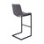 Lucas Contemporary 30" Bar Height Barstool in Black Powder Coated Finish and Grey Faux Leather