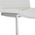 Lucas Contemporary 30" Bar Height Barstool in Brushed Stainless Steel Finish and White Faux Leather