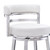 Madrid Contemporary 26" Counter Height Barstool in Brushed Stainless Steel Finish and White Faux Leather