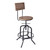 Magnus Industrial Adjustable Barstool in Industrial Grey and Pine Wood