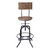 Magnus Industrial Adjustable Barstool in Industrial Grey and Pine Wood