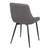 Armen Living Mia Contemporary Dining Chair in Gray Faux Leather with Black Powder Coated Metal Legs