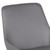 Armen Living Mia Contemporary Dining Chair in Gray Faux Leather with Black Powder Coated Metal Legs