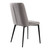 Maine Contemporary Dining Chair in Matte Black Finish and Gray Fabric - Set of 2