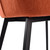 Maine Contemporary Dining Chair in Matte Black Finish and Orange Fabric - Set of 2