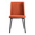 Maine Contemporary Dining Chair in Matte Black Finish and Orange Fabric - Set of 2