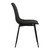 Armen Living Monte Contemporary Dining Chair in Black Faux Leather with Black Powder Coated Metal Legs