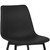 Armen Living Monte Contemporary Dining Chair in Black Faux Leather with Black Powder Coated Metal Legs