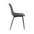 Monte Contemporary Dining Chair in Charcoal Faux Leather with Black Powder Coated Metal Legs