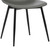 Armen Living Monte Contemporary Dining Chair in Gray Faux Leather with Black Powder Coated Metal Legs