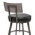 Montreal Mid-Century Adjustable Barstool in Mineral Finish with Black Faux Leather and Grey Walnut Wood Finish Back