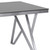 Armen Living Mirage Contemporary Dining Table in Brushed Stainless Steel and Gray Tempered Glass Top