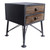 Mathis Industrial 2-Drawer End Table in Industrial Grey and Pine Wood
