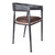 Macey Modern Dining Chair in Industrial Grey and Brown Fabric with Pine Wood - Set of 2