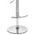 Armen Living Naples Swivel Barstool in Chrome finish with Cream Faux Leather and Walnut Veneer Back
