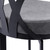 Natalie Contemporary 26" Counter Height Barstool in Black Powder Coated Finish and Vintage Grey Faux Leather