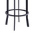 Natalie Contemporary 26" Counter Height Barstool in Black Powder Coated Finish and Vintage Grey Faux Leather