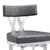 Natalie Contemporary 26" Counter Height Barstool in Brushed Stainless Steel Coated Finish and Vintage Grey Faux Leather