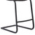 Armen Living Newark Contemporary 30" Bar Height Barstool in Gray Powder Coated Finish and Espresso Fabric