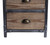 Nyx Industrial 3-Drawer End Table in Industrial Grey and Pine Wood