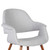 Armen Living Phoebe Mid-Century Dining Chair in Walnut Finish and Gray Fabric