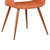 Armen Living Phoebe Mid-Century Dining Chair in Walnut Finish and Orange Fabric