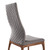 Parker Mid-Century Dining Chair in Walnut Finish and Gray Fabric - Set of 2