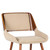 Armen Living Panda Mid-Century Dining Chair in Walnut Finish and Brown Fabric