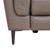 Primrose Contemporary Sofa in Dark Metal Finish and Greige Genuine Leather