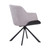 Puma Contemporary Dining Chair in Black Powder Coated Finish with Grey Velvet and Black Brushed Wood Finish